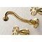 Kingston Brass KS3127RX Two-Handle Wall Mount Bathroom Faucet, Brushed Brass KS3127RX - alternate 4